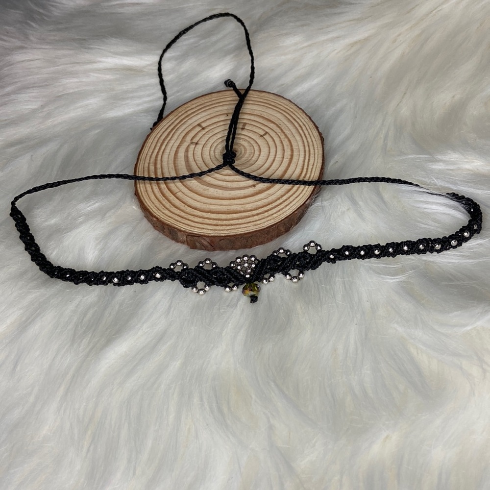 Waterproof Swarovski and stainless steel adjustable necklace.